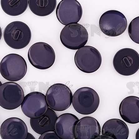 Пуговица пластиковая на ножке, темно-синяя, 32L фото 3