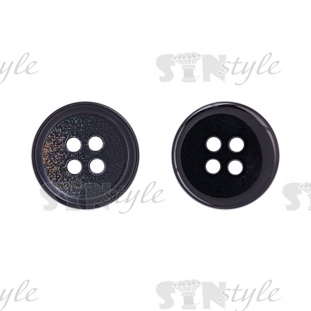 Пуговица пластиковая на четыре прокола, размер 24L, цвет кофейный фото 1