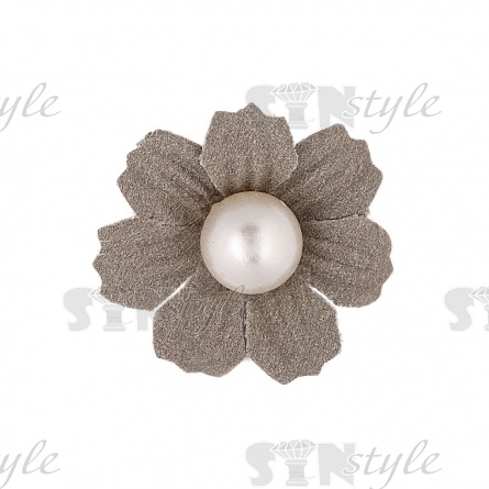 Цветочки декоративные, цвет серый, размер 35 мм, фото 1