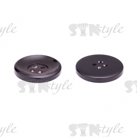 Пуговица пластиковая на четыре прокола, кофейная, 40L фото 3