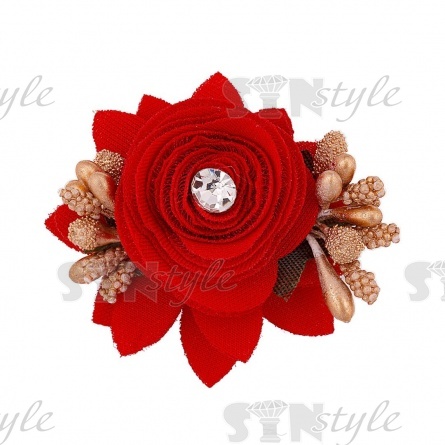Цветочки декоративные, цвет красный, размер 50 мм,  фото 1
