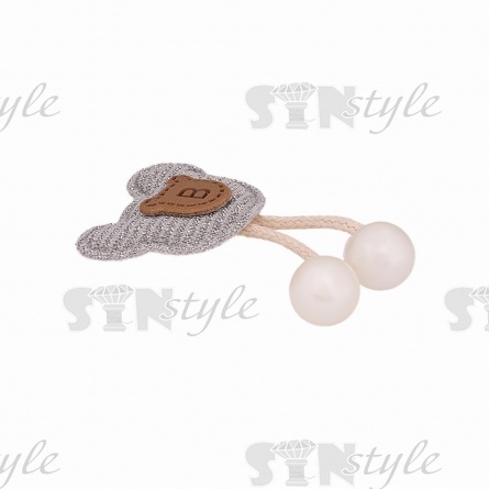 Аппликация 3D "Мышка", цвет серо-голубой, размер 30х50 мм  фото 2