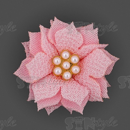 Цветочки декоративные, цвет розовый, размер 35 мм,  фото 1