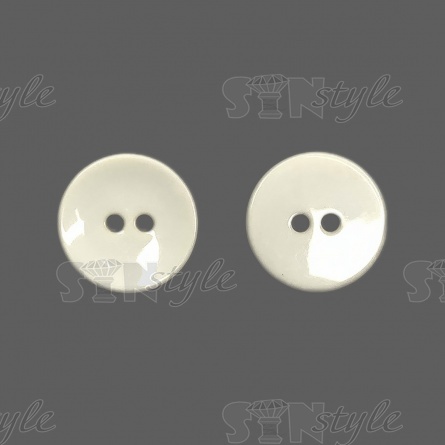 Пуговица пластиковая на два прокола, размер 40L, цвет светло-бежевый фото 1