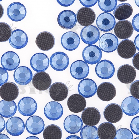 Стразы термоклеевые стеклянные SS20, форма круг, цвет голубой (903), 720 шт/уп  фото 2
