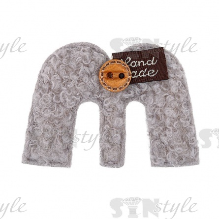 Аппликация 3D "Фонтанчик", цвет серый, размер 50х40 мм фото 1