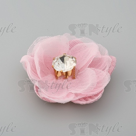 Цветочки декоративные, цвет розовый, размер 45 мм,  фото 2