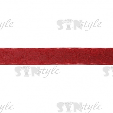 Декоративная лента двухслойная, цвет бордовый, ширина 25 мм, намотка 20 ярдов фото 2