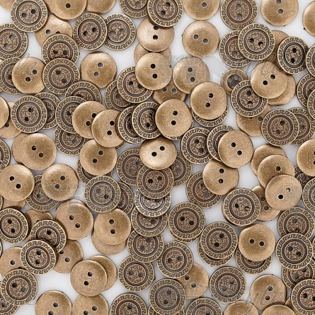 Пуговица пластиковая на два прокола, бронзовая, 20L фото 4