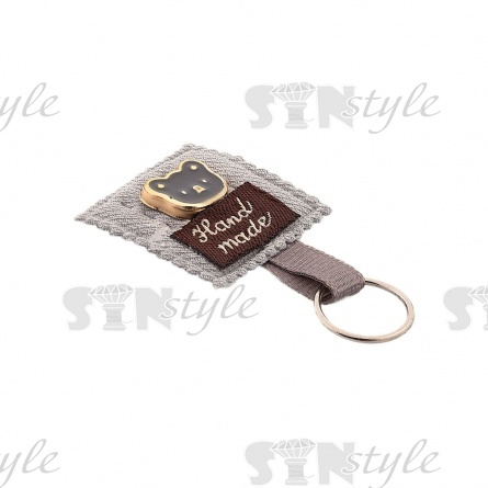 Аппликация 3D "Рамка с мишкой", цвет серый, размер 26х43 мм фото 2