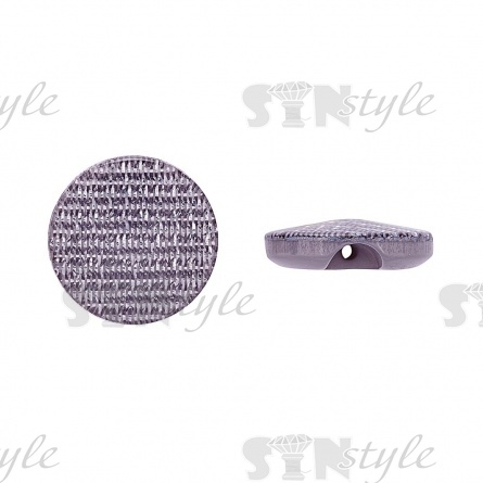 Пуговица пластиковая на полуножке, размер 20L, цвет серый с блестками фото 1