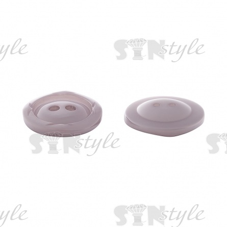 Пуговица пластиковая на два прокола, размер 48L, цвет серый фото 3