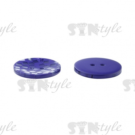 Пуговица пластиковая на два прокола, размер 60L, цвет фиолетовый фото 3