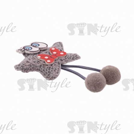 Аппликация 3D "Звездочка", цвет серый, размер 50х70 мм фото 2