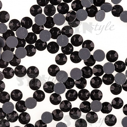 Стразы термоклеевые стеклянные SS20, форма круг, цвет черный, 720 шт/уп фото 1