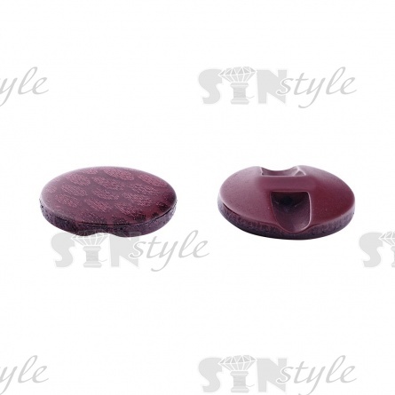 Пуговица пластиковая на полуножке, размер 20L, форма круглая, цвет грязно-розовый  фото 2