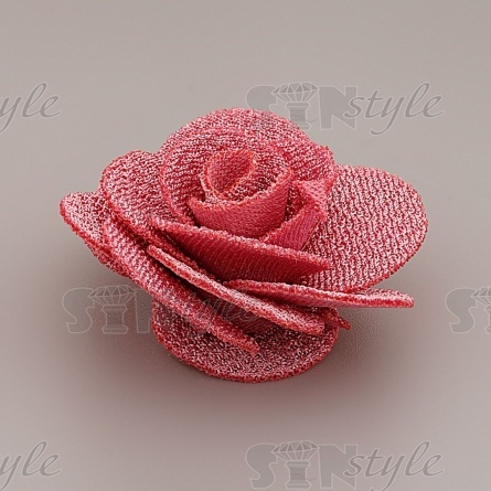 Цветочки декоративные, цвет грязно-розовый, размер 40 мм,  фото 2