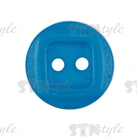 Пуговица пластиковая на два прокола, 20L, цвет синий фото 4