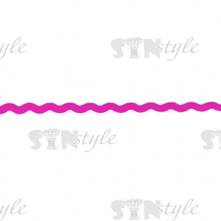 Декоративная тесьма вьюнок, ширина 8 мм, намотка 15 ярдов, цвет фуксия (№27) фото 2