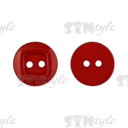 Пуговица пластиковая на два прокола, 20L, цвет бордовый фото 1