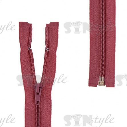 Молиня спираль, тип 5, разьемная, длина 80 см, цвет С070 (грязно-розовый), "простой" бегунок фото 1