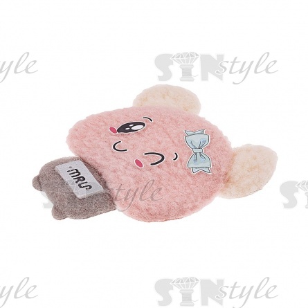 Аппликация 3D "Мишка", цвет грязно-розовый, размер 60х50 мм фото 2