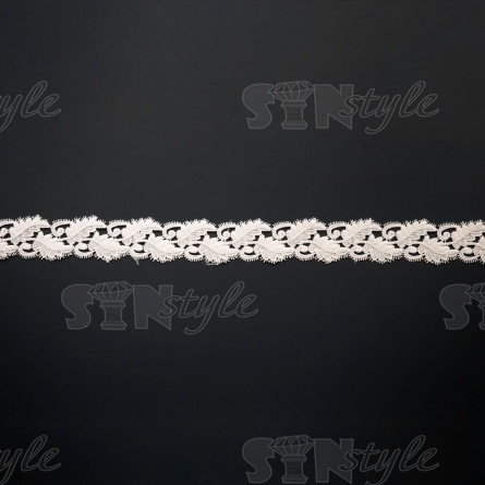 Кружево ажурное матовая нить, цвет белый, намотка 15 ярдов, ширина 45 мм фото 2