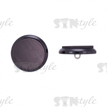 Пуговица пластиковая на ножке, размер 48L, цвет черный фото 1