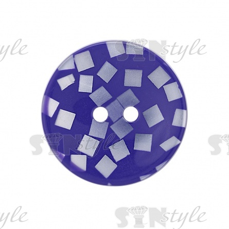 Пуговица пластиковая на два прокола, размер 60L, цвет фиолетовый фото 1