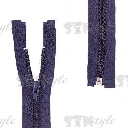 Молиня спираль, тип 5, разьемная, длина 85 см, цвет 330 (темно-синий), "простой" бегунок фото 1