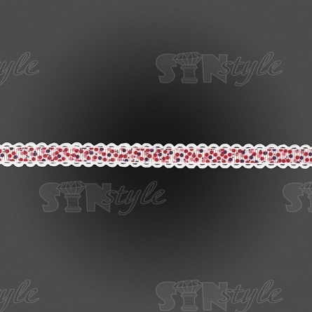 Декоративная репсовая лента с ажурным краем, цвет фуксия, ширина 15 мм, намотка 20 ярдов фото 2