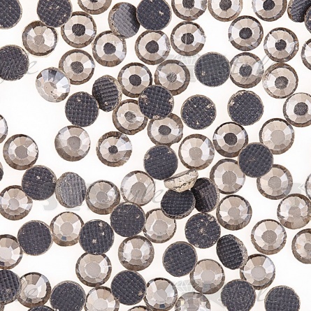 Стразы термоклеевые стеклянные SS16, форма круг, цвет дымчатый (906), 1440  шт/уп фото 2