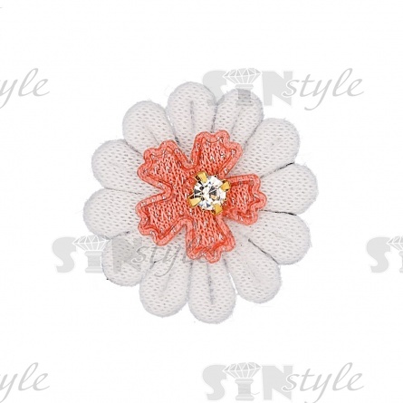 Аппликация 3D "Цветочек", цвет шампань, размер 25 мм фото 1