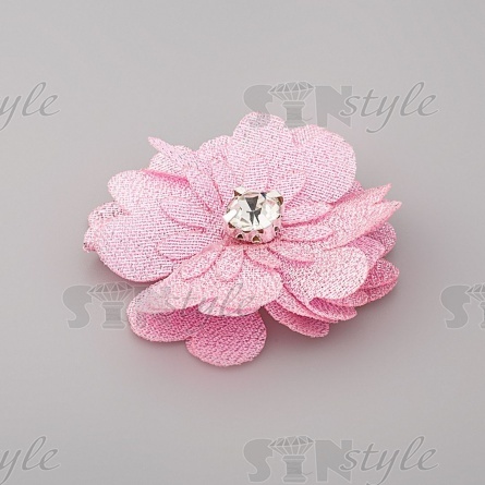 Цветочки декоративные, цвет розовый, размер 40 мм,  фото 2