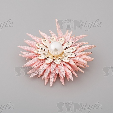 Цветочки декоративные, цвет розовый, диаметр 45 мм,  фото 2