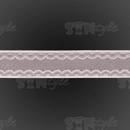 Декоративная лента капроновая двухслойная, ширина 30 мм, намотка 20 ярдов, цвет розовый фото 3