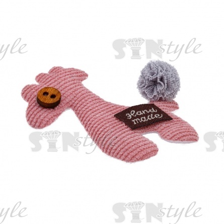 Аппликация 3D "Лошадка", цвет грязно-розовый, размер 50х60 мм фото 2