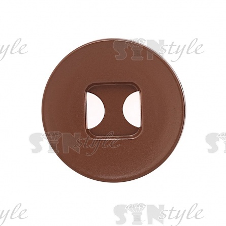 Пуговица пластиковая на два прокола, размер 44L, цвет кофейный фото 1