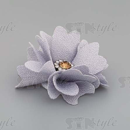 Цветочки декоративные, цвет серый, размер 40 мм,  фото 2