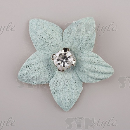 Цветочки декоративные, цвет мятный, размер 23 мм,  фото 1