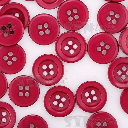 Пуговица пластиковая на четыре прокола, грязно-розовая, 40L фото 4