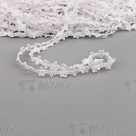 Тесьма отделочная вязаная, цвет белый, ширина 15 мм, намотка 50 ярдов  фото 2