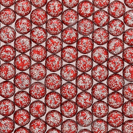 Бусины под жемчуг прибивные с серебряным напылением, размер 6 мм, цвет бордовый, вес 500 г  фото 2
