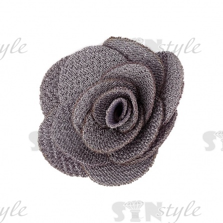 Цветочки декоративные, цвет серый, размер 40 мм,  фото 1