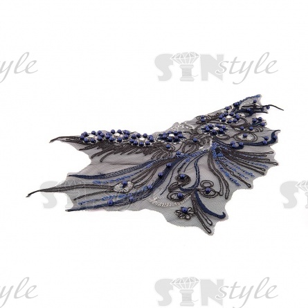 Аппликация кружевная пришивная на сетке, размер 280х420 мм фото 2