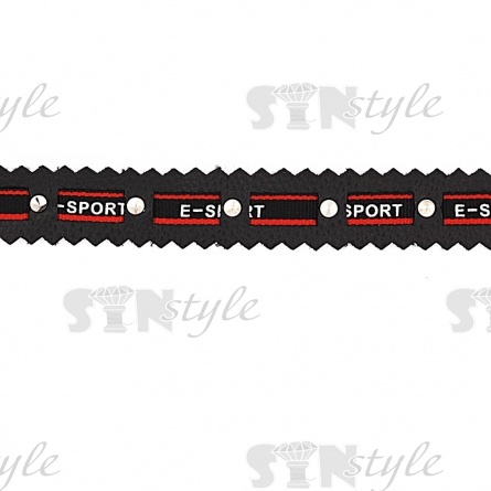 Декоративная тесьма "под кожу" с надписями и металлическими заклепками, ширина 25 мм, намотка 15 ярдов фото 2