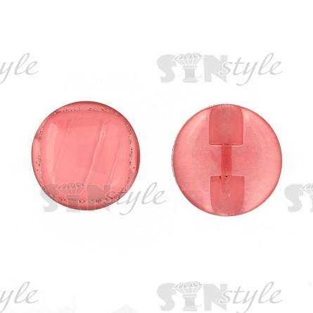 Пуговица пластиковая на полуножке, цвет грязно-розовый, размер 24L фото 1