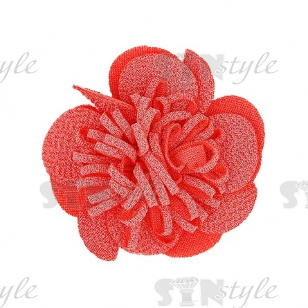 Цветочки декоративные, цвет кораловый, размер 60 мм,  фото 1