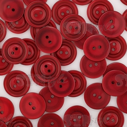 Пуговица пластиковая на два прокола, бордовая, 40L фото 4
