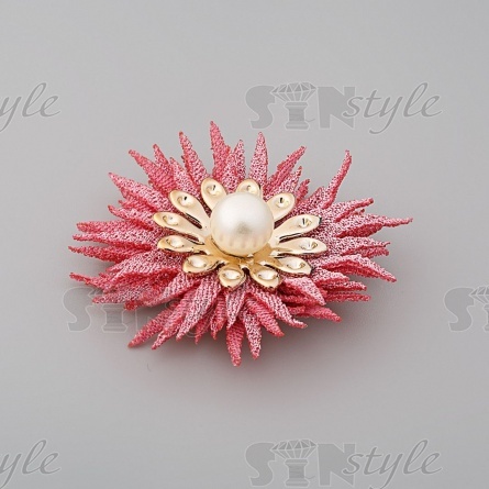 Цветочки декоративные, цвет грязно-розовый, диаметр 45 мм,  фото 2